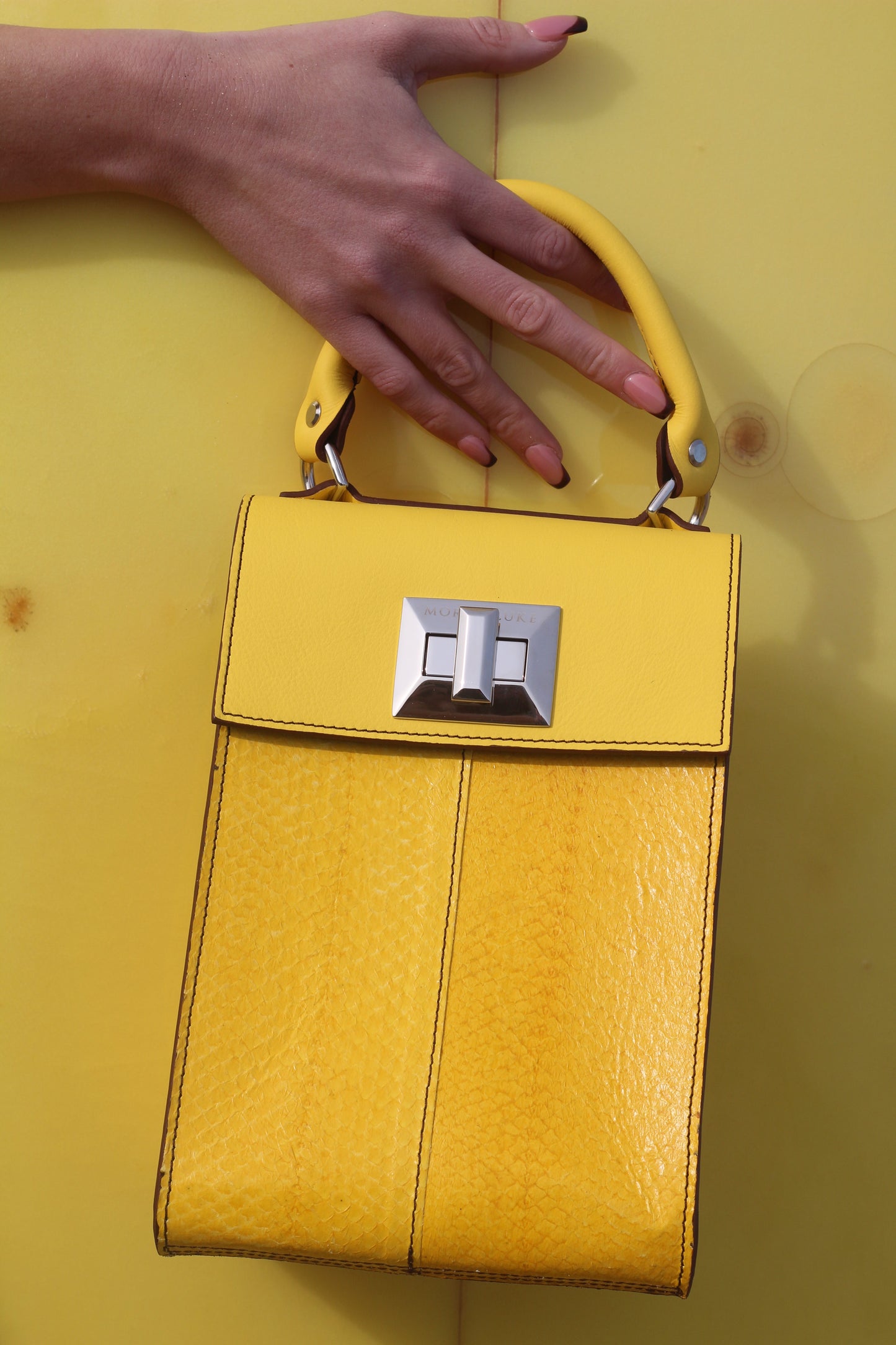 Yellow Meredith | Salmon Leather
