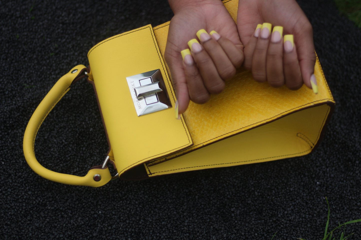 Yellow Meredith | Salmon Leather
